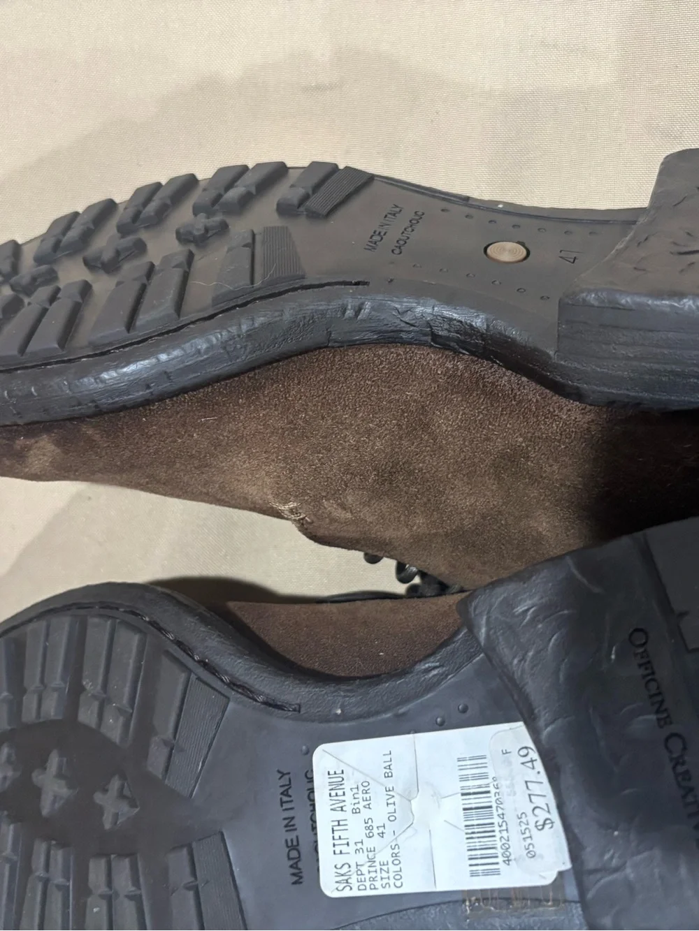 Officine Creative Men’s Suede Chukka Boots Size 41EU/US 8 (olive Ball) NWT